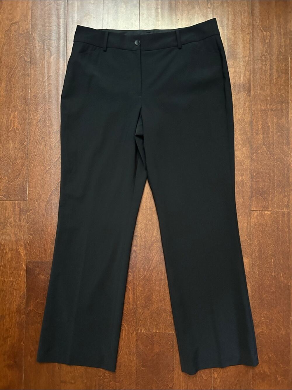 Talbots Black Women's Wool Blend Stretch Dress Pants - Size 14